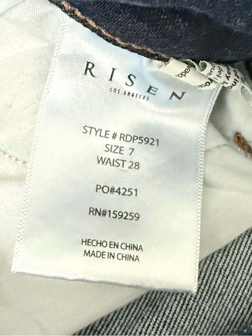 Risen Jeans High Rise Wide Leg Crop Jeans Style RDP5921 7/28 - Picture 7 of 12